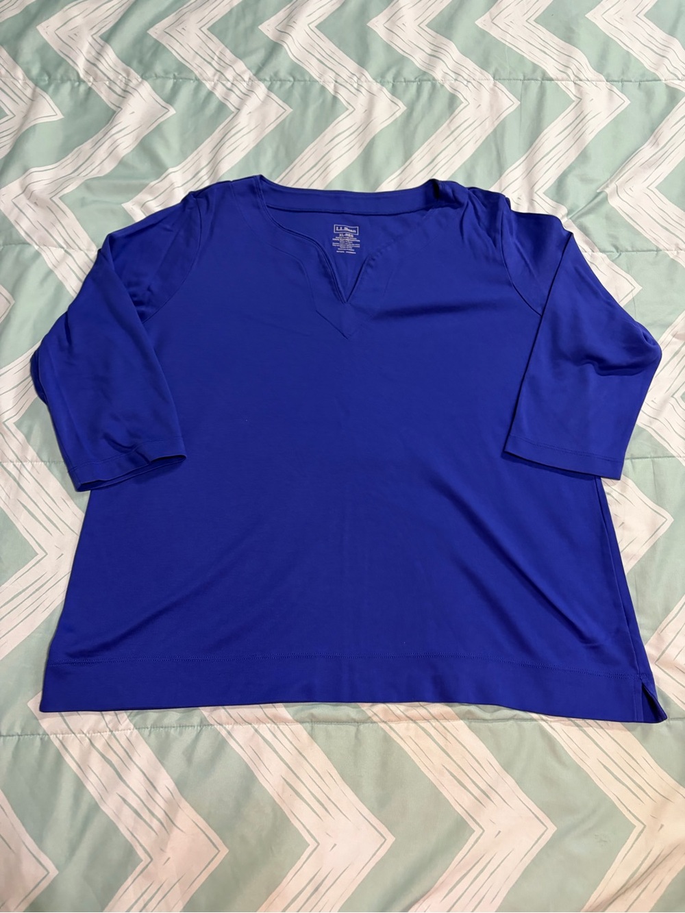 L.L. Bean Women’s Elbow-Length Sleeve V-Notch Tee